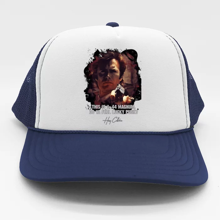 ★Dirtyharry★Doyafeelluckypunk➢Clinteastwoodfamousmoviequote♛ Trucker Hat