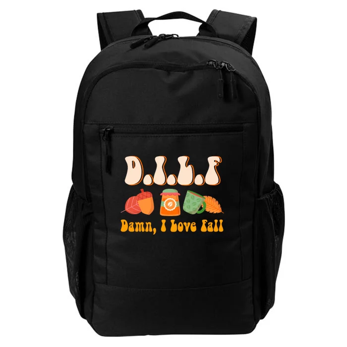 Dilf Damn I Love Fall Funny Pumpkin Autumn Lover Daily Commute Backpack