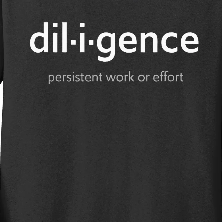 Diligence Kids Long Sleeve Shirt