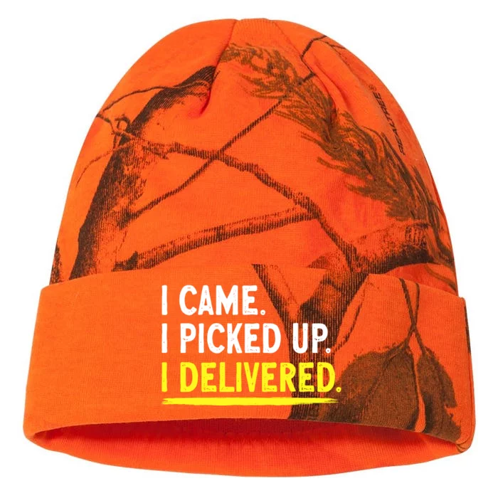 Delivery Driver I Delivered Package Grocery Food Deliveries Kati - 12in Camo Beanie