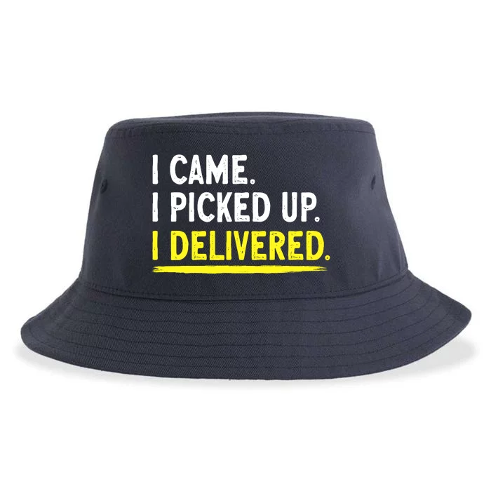 Delivery Driver I Delivered Package Grocery Food Deliveries Sustainable Bucket Hat