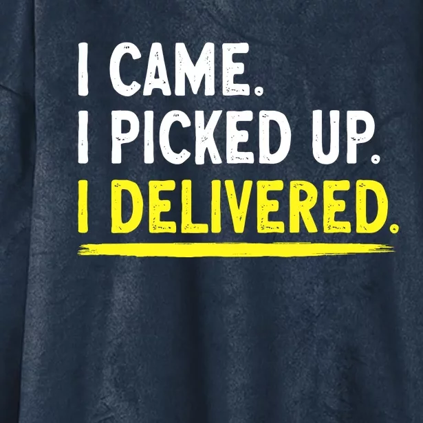 Delivery Driver I Delivered Package Grocery Food Deliveries Hooded Wearable Blanket