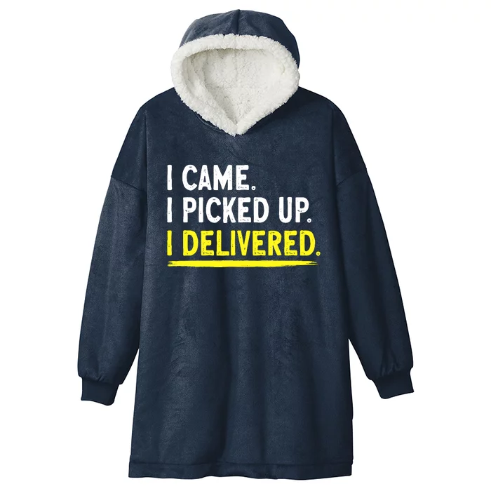 Delivery Driver I Delivered Package Grocery Food Deliveries Hooded Wearable Blanket