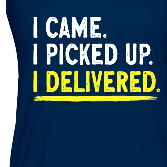 Delivery Driver I Delivered Package Grocery Food Deliveries Ladies Essential Flowy Tank