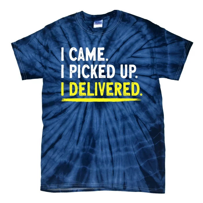 Delivery Driver I Delivered Package Grocery Food Deliveries Tie-Dye T-Shirt