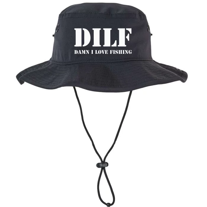 DILF Damn I Love Fishing Funny Fathers Day Gift For Dad Legacy Cool Fit Booney Bucket Hat