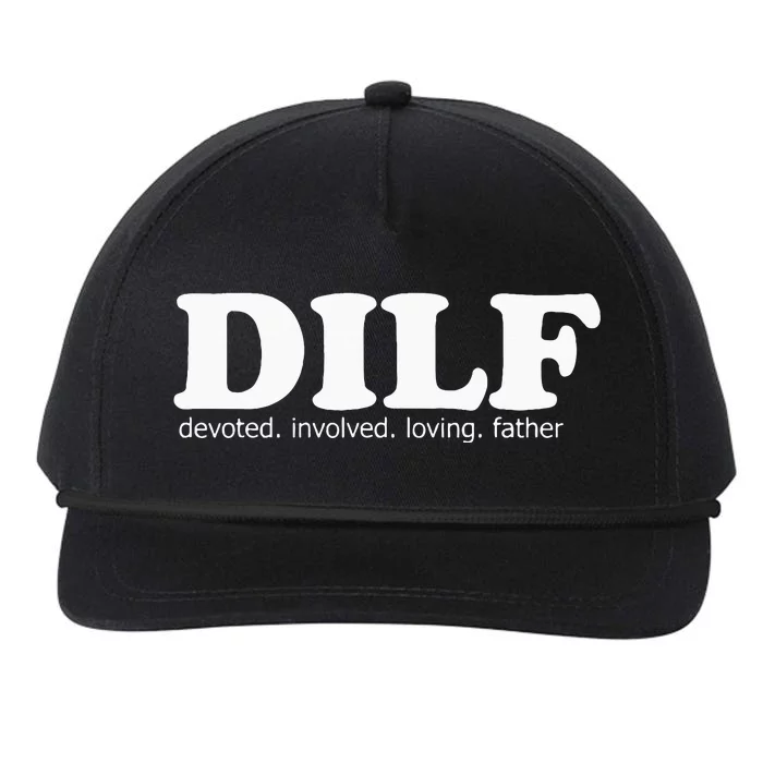 Dilf Devoted Involved Loving Father Dad Papa Snapback Five-Panel Rope Hat