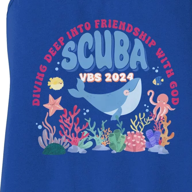 Diving Deep Into Friendship With God Vbs 2024 Gift Women's Racerback Tank