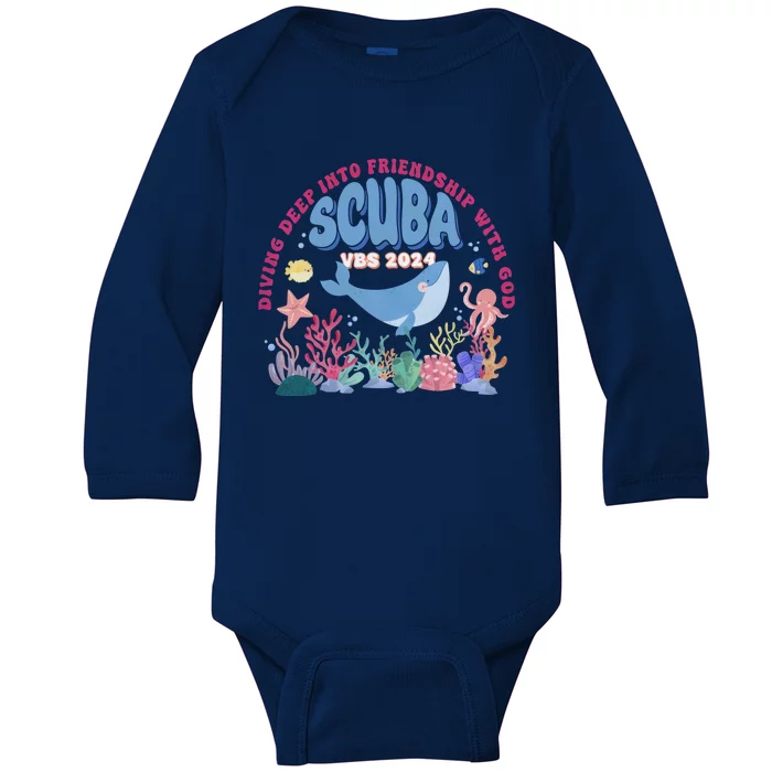 Diving Deep Into Friendship With God Vbs 2024 Gift Baby Long Sleeve Bodysuit