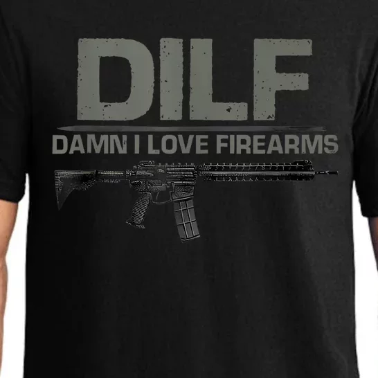 DILF Damn I Love Firearms Funny Pajama Set