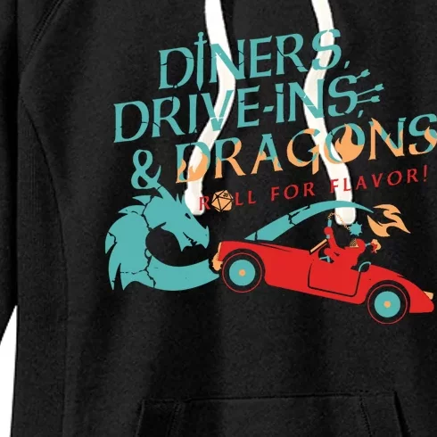 Diners Drive Ins And Dragons Roll For Flavor Women's Fleece Hoodie