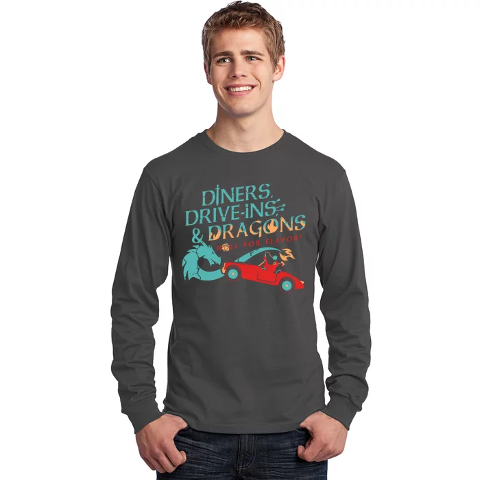 Diners Drive Ins And Dragons Roll For Flavor Long Sleeve Shirt