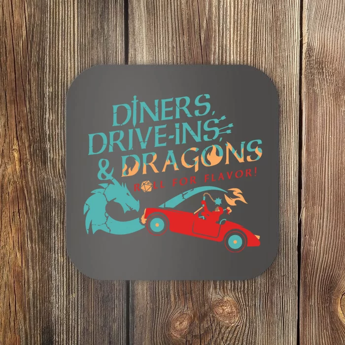 Diners Drive Ins And Dragons Roll For Flavor Coaster