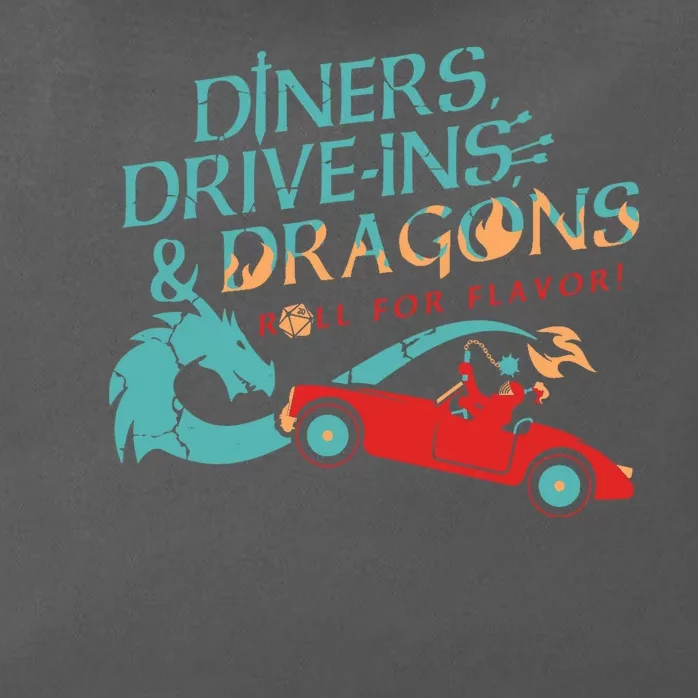 Diners Drive Ins And Dragons Roll For Flavor Zip Tote Bag