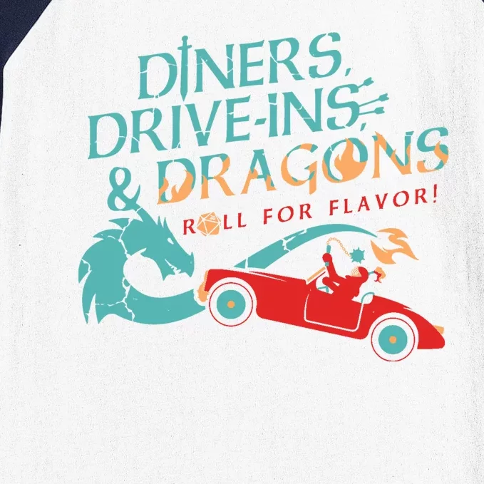 Diners Drive Ins And Dragons Roll For Flavor Baseball Sleeve Shirt