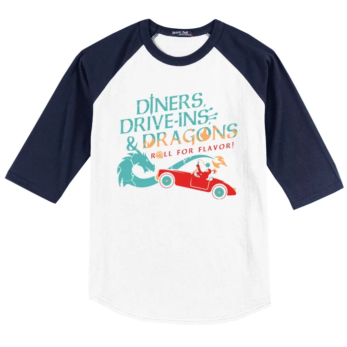 Diners Drive Ins And Dragons Roll For Flavor Baseball Sleeve Shirt