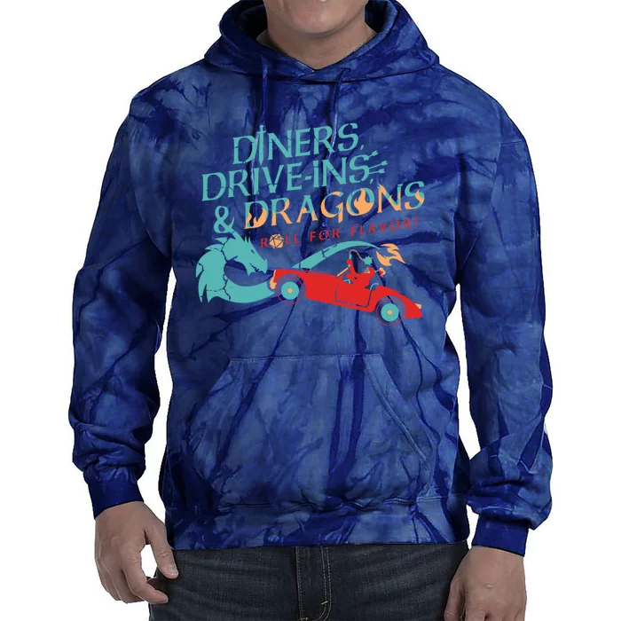 Diners Drive Ins And Dragons Roll For Flavor Tie Dye Hoodie