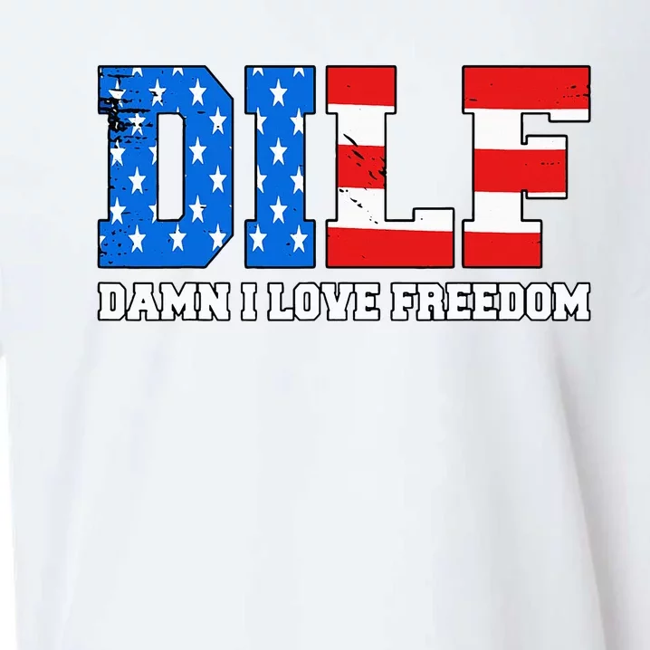 Dilf Damn I Love Freedom Sueded Cloud Jersey T-Shirt