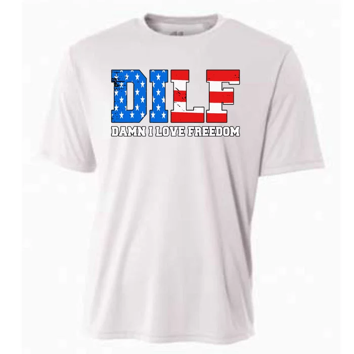 Dilf Damn I Love Freedom Cooling Performance Crew T-Shirt