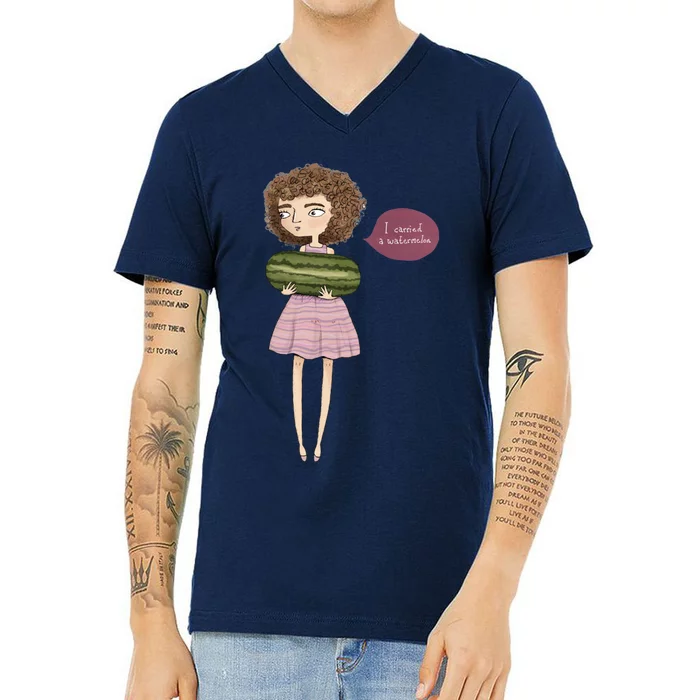 Dirty Dancing I Carried A Watermelon V-Neck T-Shirt