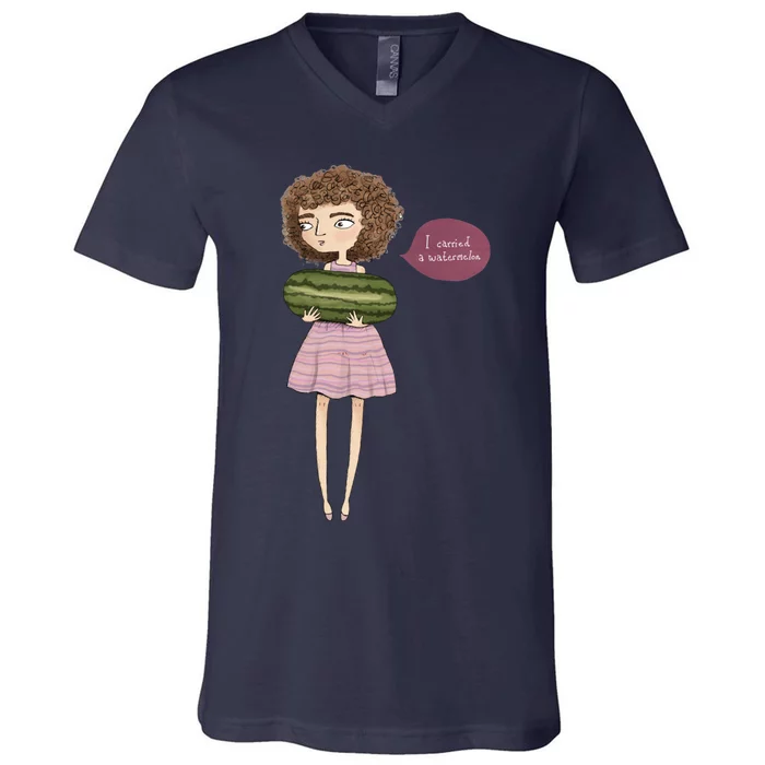 Dirty Dancing I Carried A Watermelon V-Neck T-Shirt