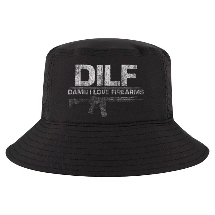 Dilf Damn I Love Firearms Cool Comfort Performance Bucket Hat