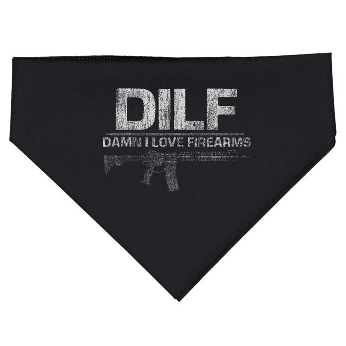 Dilf Damn I Love Firearms USA-Made Doggie Bandana