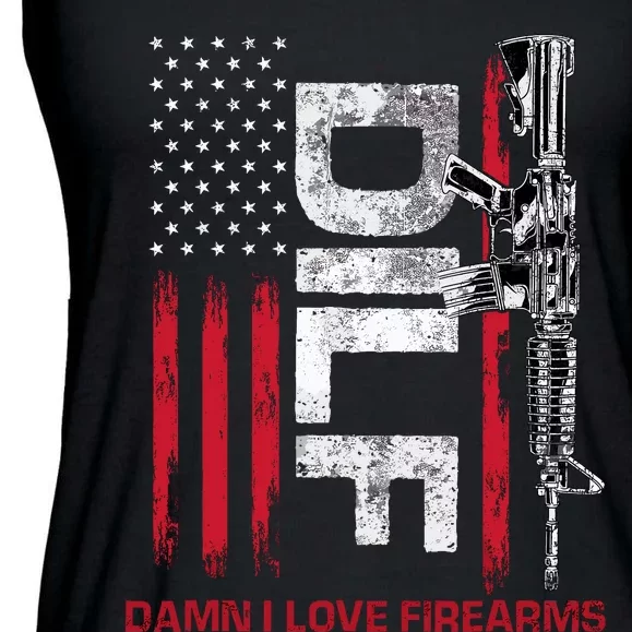 Dilf Damn I Love Firearms Funny Ladies Essential Flowy Tank