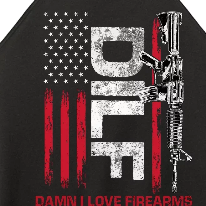 Dilf Damn I Love Firearms Funny Women’s Perfect Tri Rocker Tank