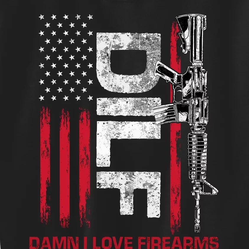 Dilf Damn I Love Firearms Funny Kids Sweatshirt