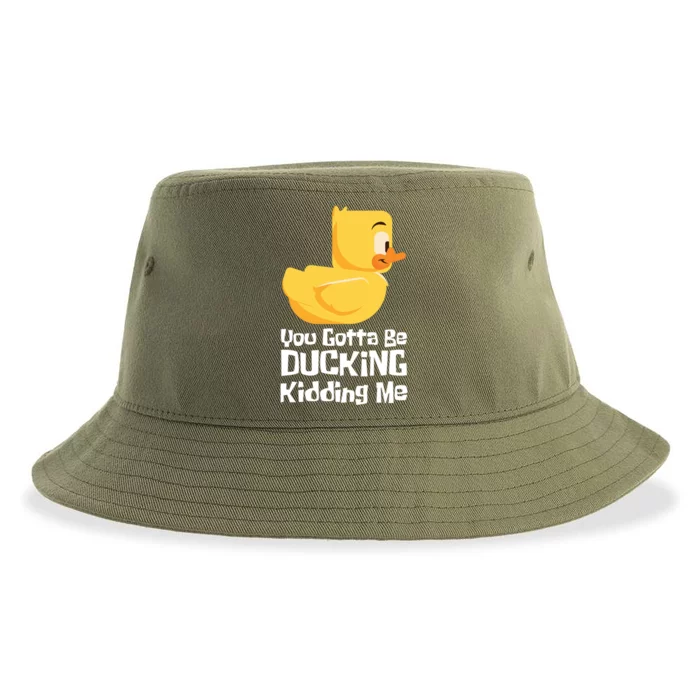 Ducking Ding I Quack Duck Chick Goose Cool Gift Sustainable Bucket Hat