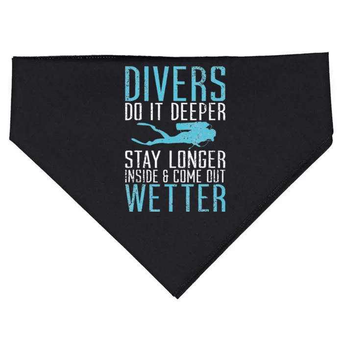 Divers do it deeper stay longer inside USA-Made Doggie Bandana