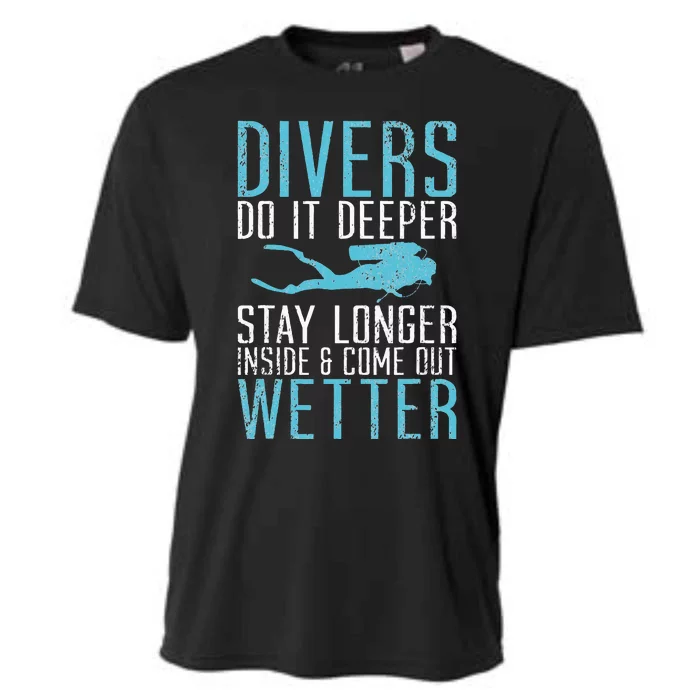 Divers do it deeper stay longer inside Cooling Performance Crew T-Shirt