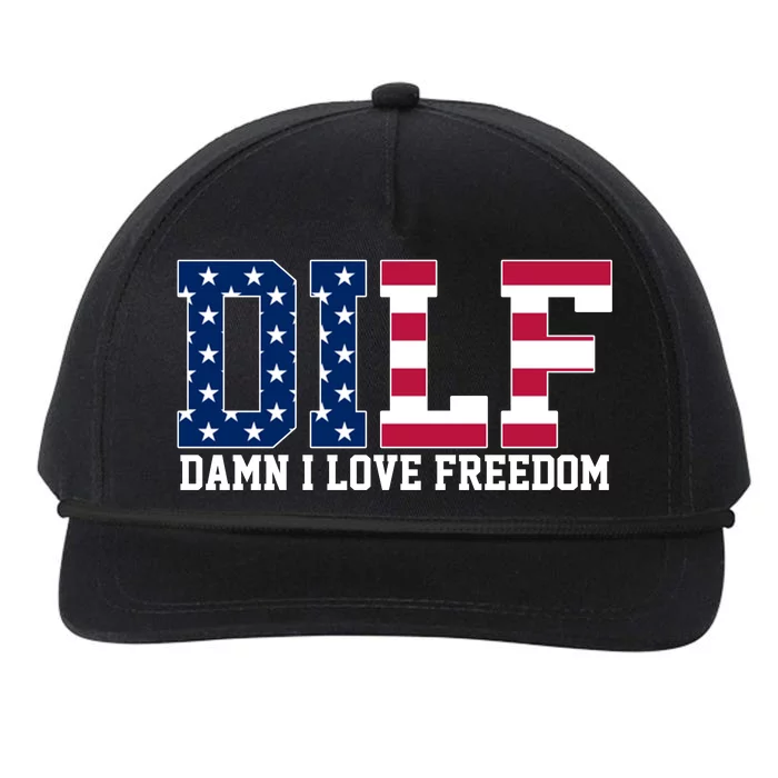 DILF Damn I Love Freedom USA Snapback Five-Panel Rope Hat