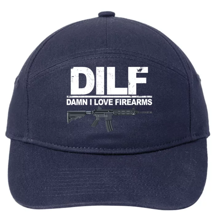 DILF Damn I Love Firearms 7-Panel Snapback Hat