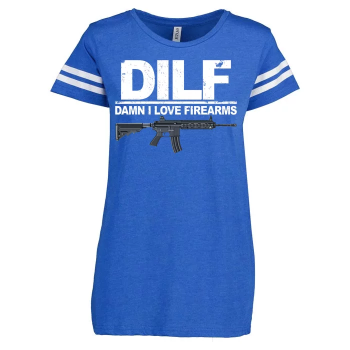 DILF Damn I Love Firearms Enza Ladies Jersey Football T-Shirt