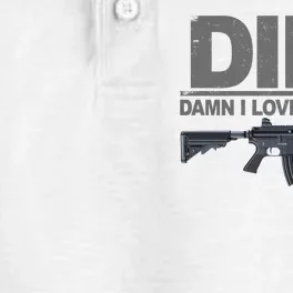 DILF Damn I Love Firearms Dry Zone Grid Performance Polo