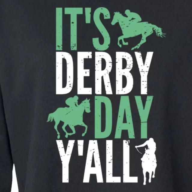 Derby Day It's Derby Day Yall Cropped Pullover Crew