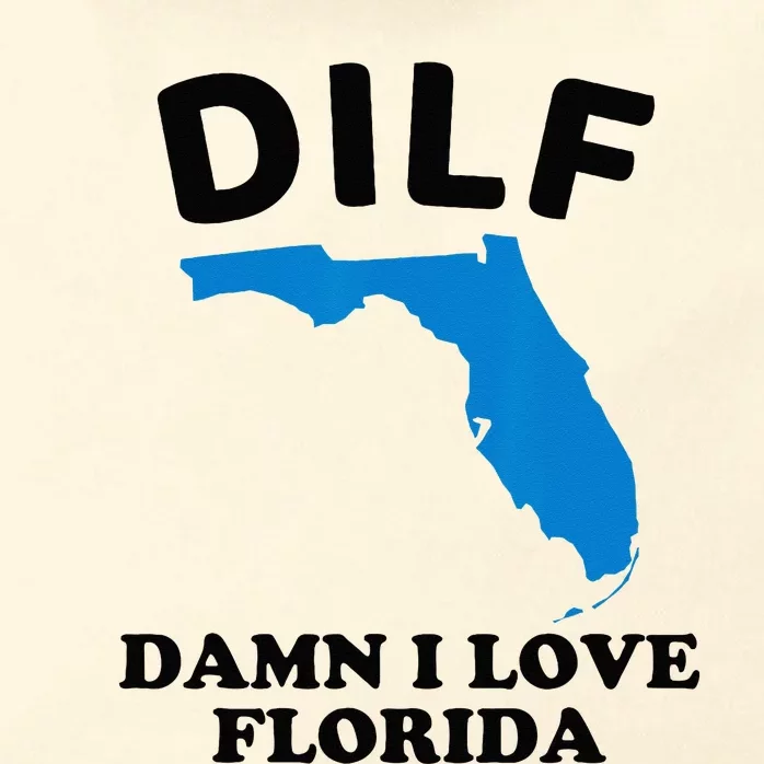 DILF Damn I Love Florida Funny Miami United States Tampa Zip Tote Bag