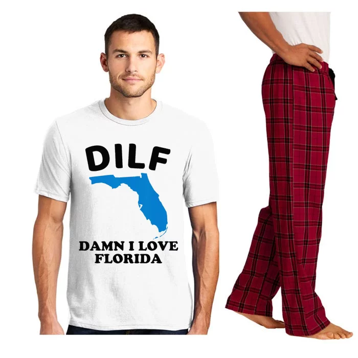 DILF Damn I Love Florida Funny Miami United States Tampa Pajama Set