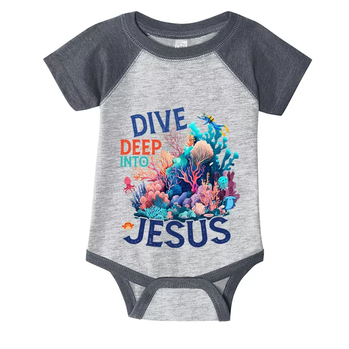 Dive Deep Into Jesus Vbs 2024 Scuba Diving Underwater Infant Baby Jersey Bodysuit