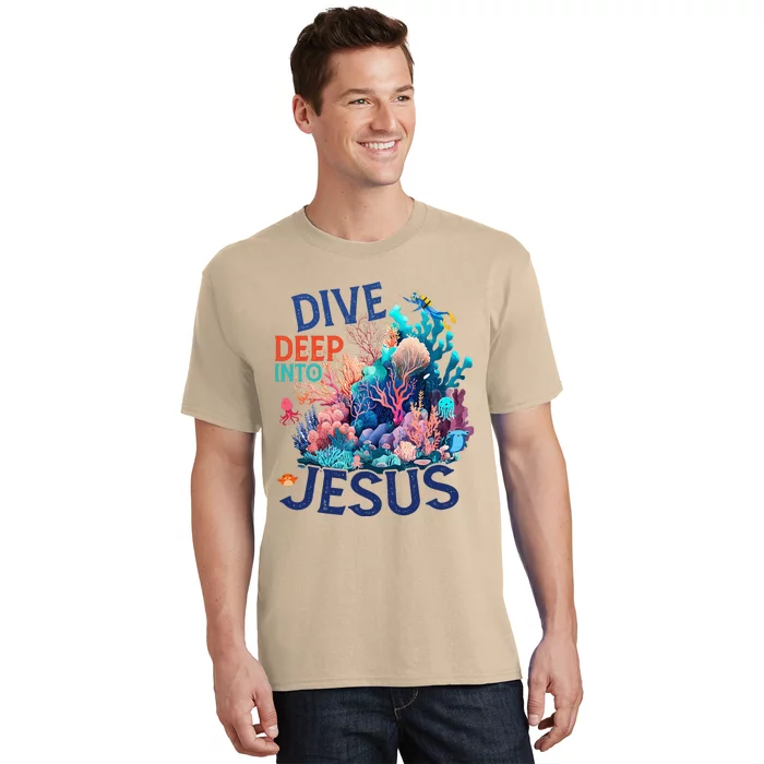 Dive Deep Into Jesus Vbs 2024 Scuba Diving Underwater T-Shirt