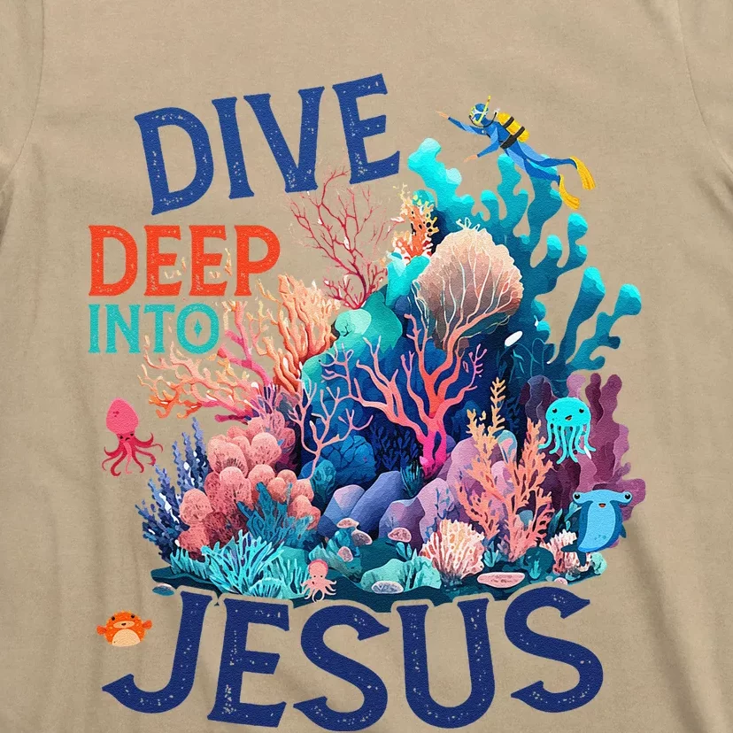 Dive Deep Into Jesus Vbs 2024 Scuba Diving Underwater T-Shirt