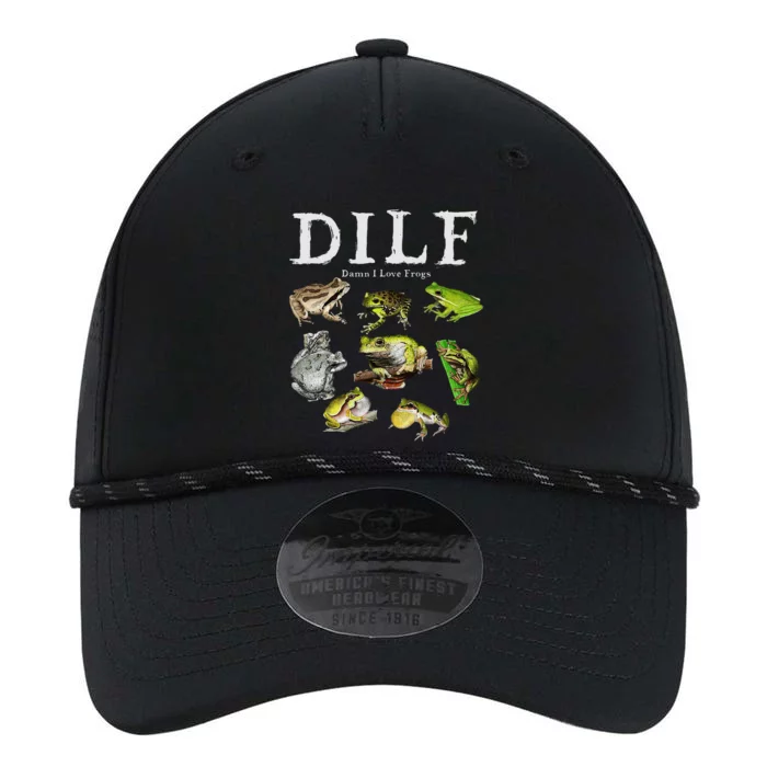 Dilf Damn I Love Frogs Frog Species Graphic Performance The Dyno Cap