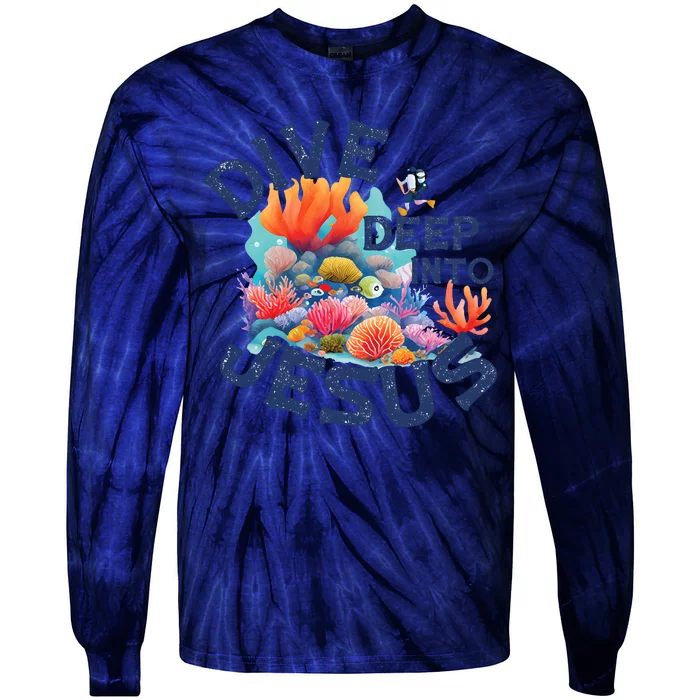 Dive Deep Into Jesus Vacation Bible School Tie-Dye Long Sleeve Shirt