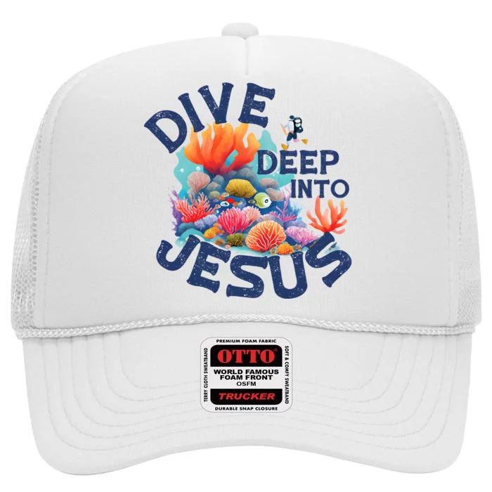 Dive Deep Into Jesus Vacation Bible School High Crown Mesh Trucker Hat