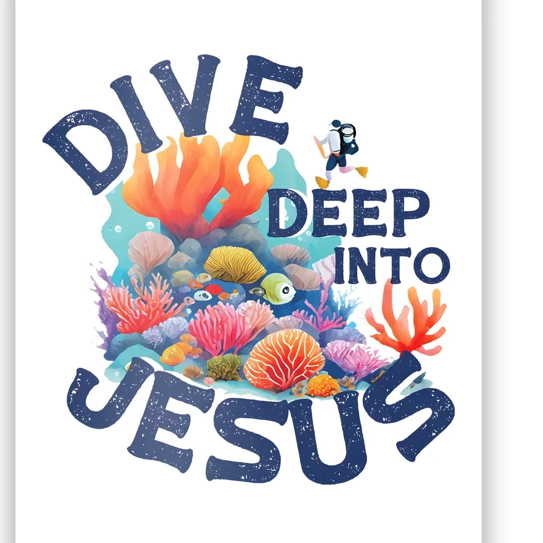 Dive Deep Into Jesus Vacation Bible School Poster