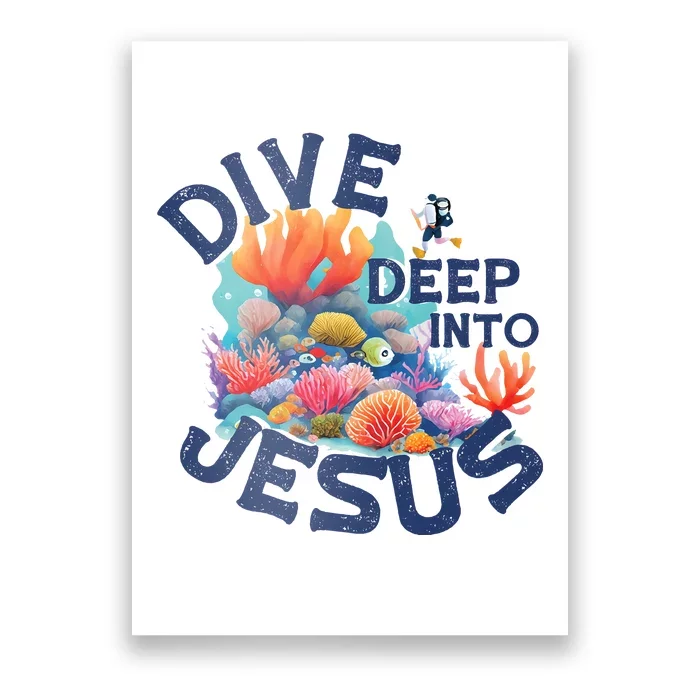 Dive Deep Into Jesus Vacation Bible School Poster