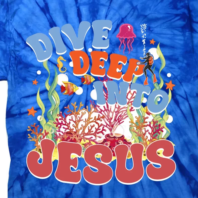 Dive Deep Into Jesus Scuba Vbs 2024 Christian Camp Gift Tie-Dye T-Shirt