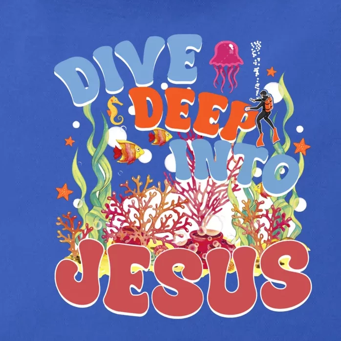 Dive Deep Into Jesus Scuba Vbs 2024 Christian Camp Gift Zip Tote Bag